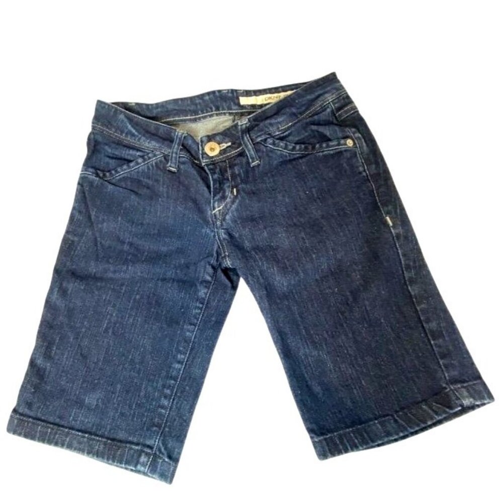 DKNY Jeans Womens Blue Denim Mid-Rise Knee-Length Shorts Size 26 Bermuda Jorts